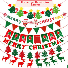 3M Christmas Banners Hanging Santa Claus Banner Snowman Elk Flag Xmas Trees Banners Decor 2021 Merry Christmas Navidad New Year